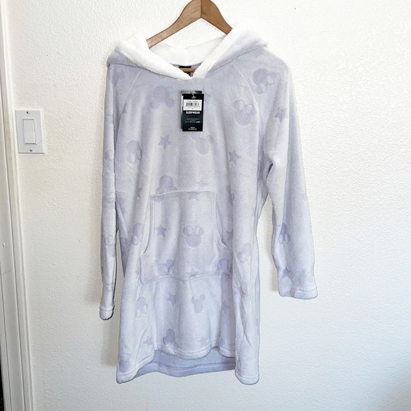 Disney Other - Disney Light Purple And White Mickey Mouse Hoodie Soft Comfortable Sleepwear NEW